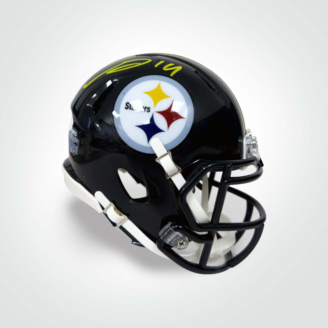 NFL outlet Riddell Pittsburgh Steelers Mini Helmet - Black Autographed 4 1/2