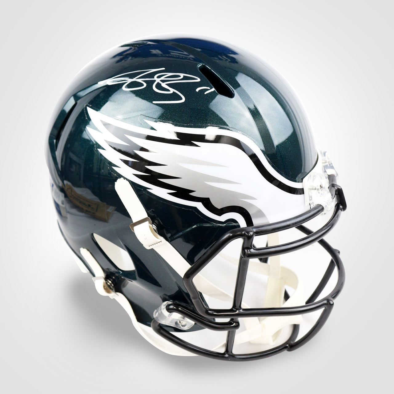 A.J. Brown Signed Eagles Speed Full Size Replica Helmet