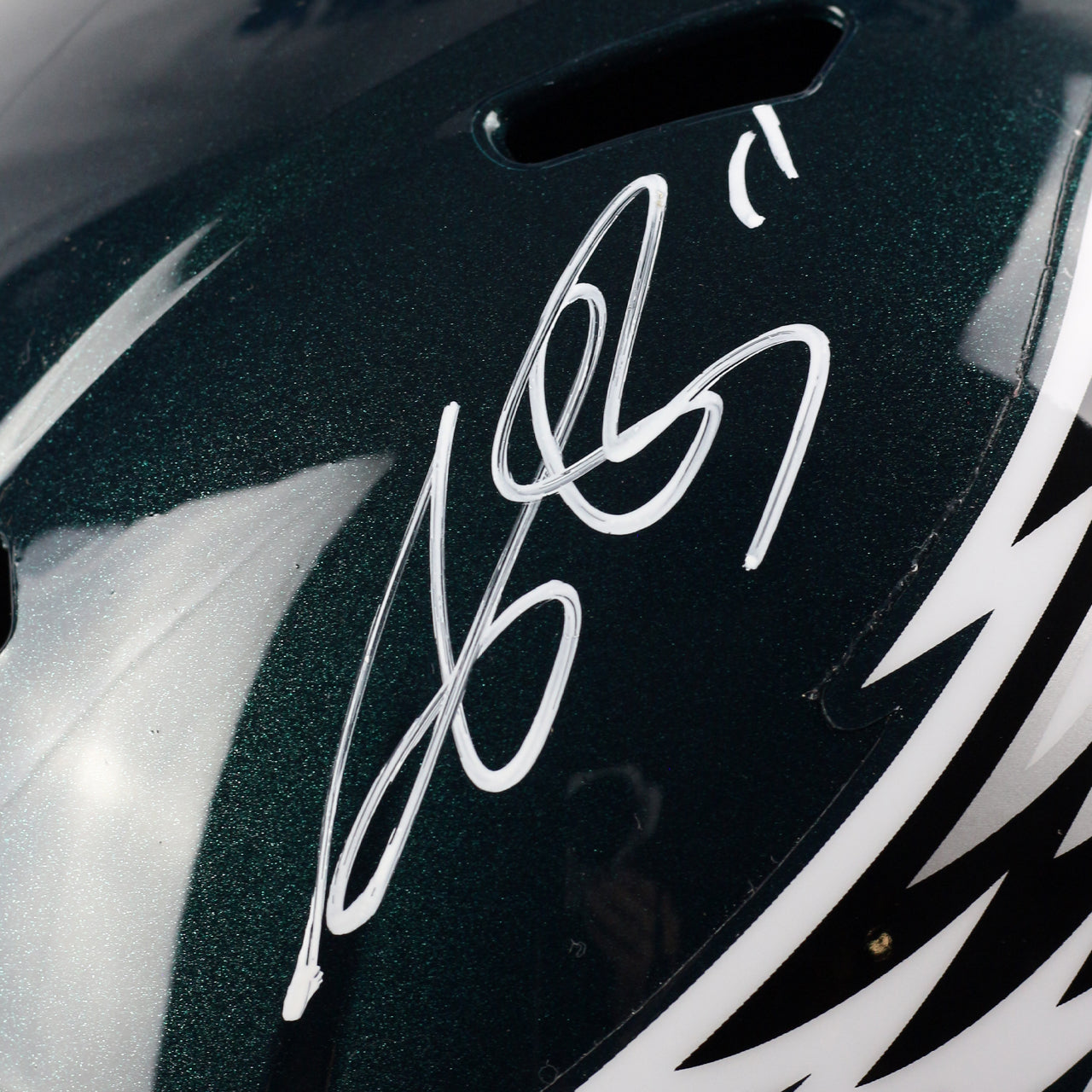 A.J. Brown Signed Eagles Speed Full Size Replica Helmet