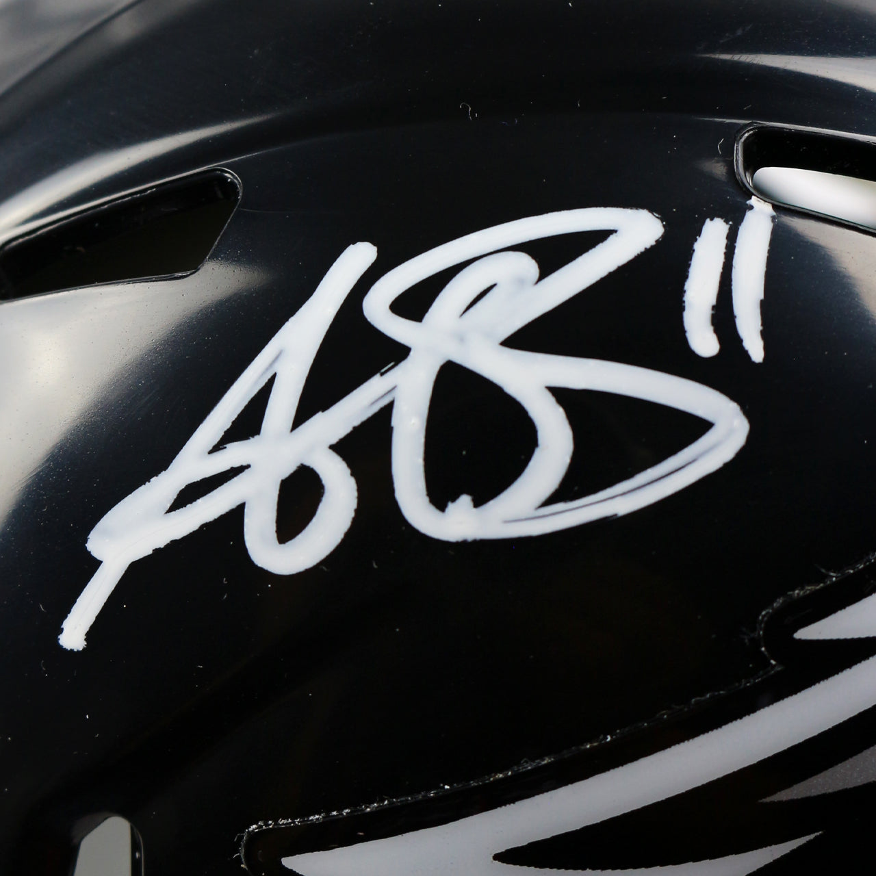 AJ Brown Signed Eagles Alternate Speed Mini Helmet