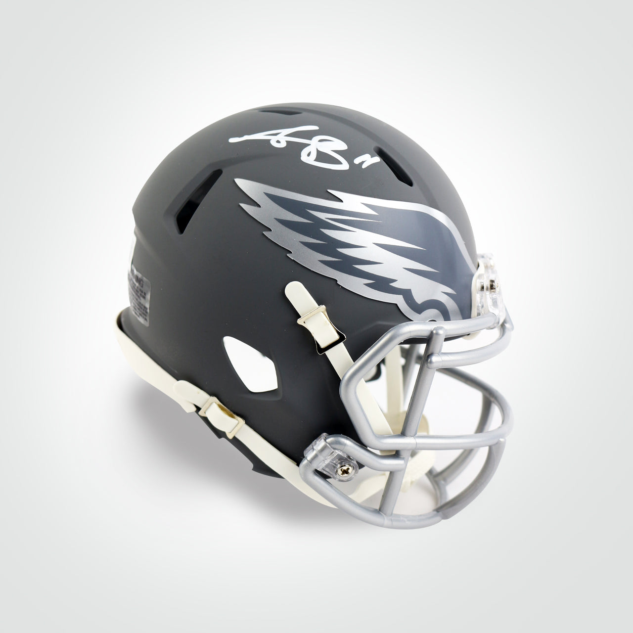 AJ Brown Signed Eagles Slate Speed Mini Helmet