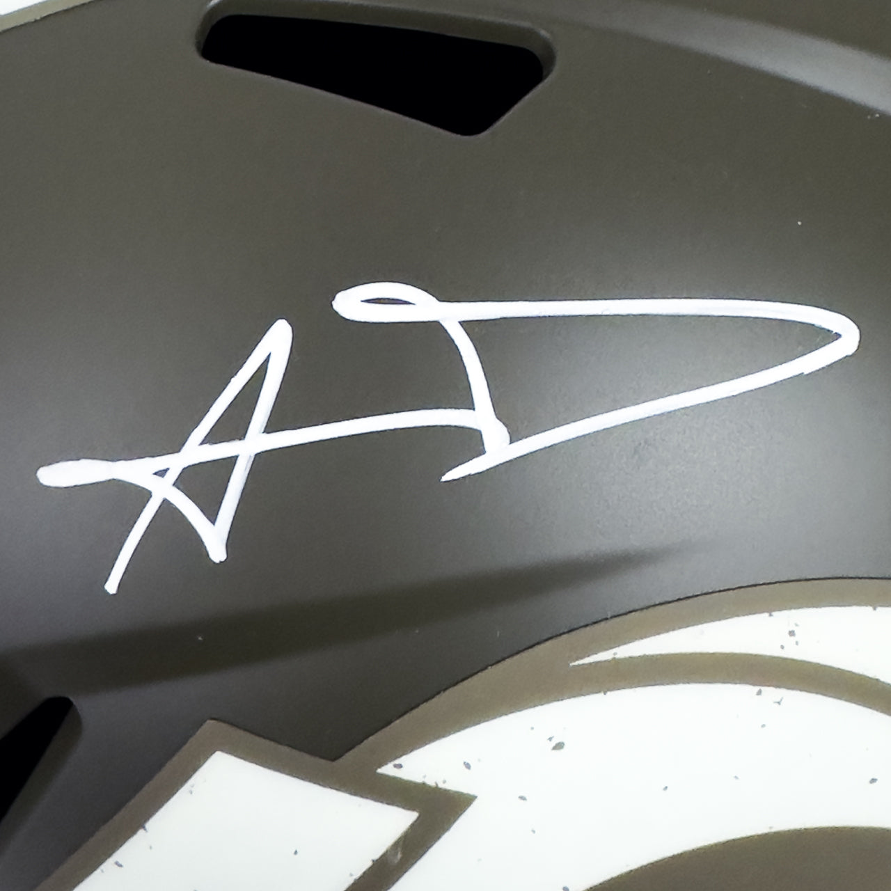 Aaron Donald Signed Rams Salute To Service Full Size Replica Helmet