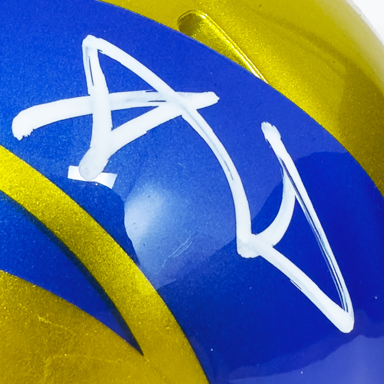 Aaron Donald Signed Rams Flash Mini Helmet