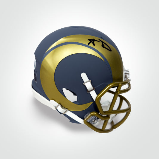 Aaron Donald Signed Rams Slate Mini Helmet