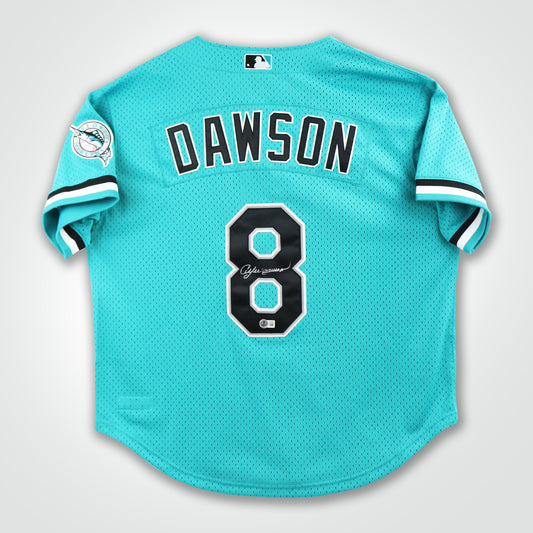 Andre Dawson Signed Marlins Mitchell & Ness Authentic Jersey