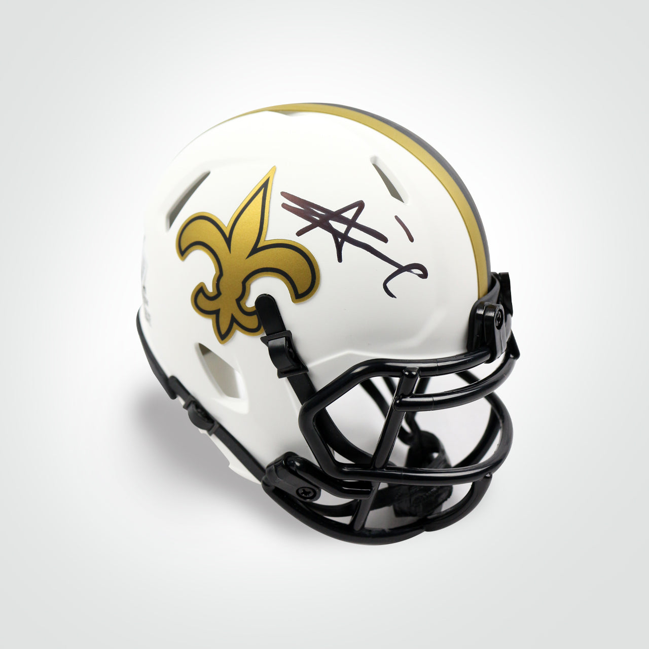 Alvin Kamara Signed Saints Lunar Mini Helmet