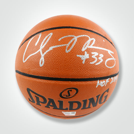 Alonzo Mourning Signed Spalding Basketball Inscribed "HoF 2014"