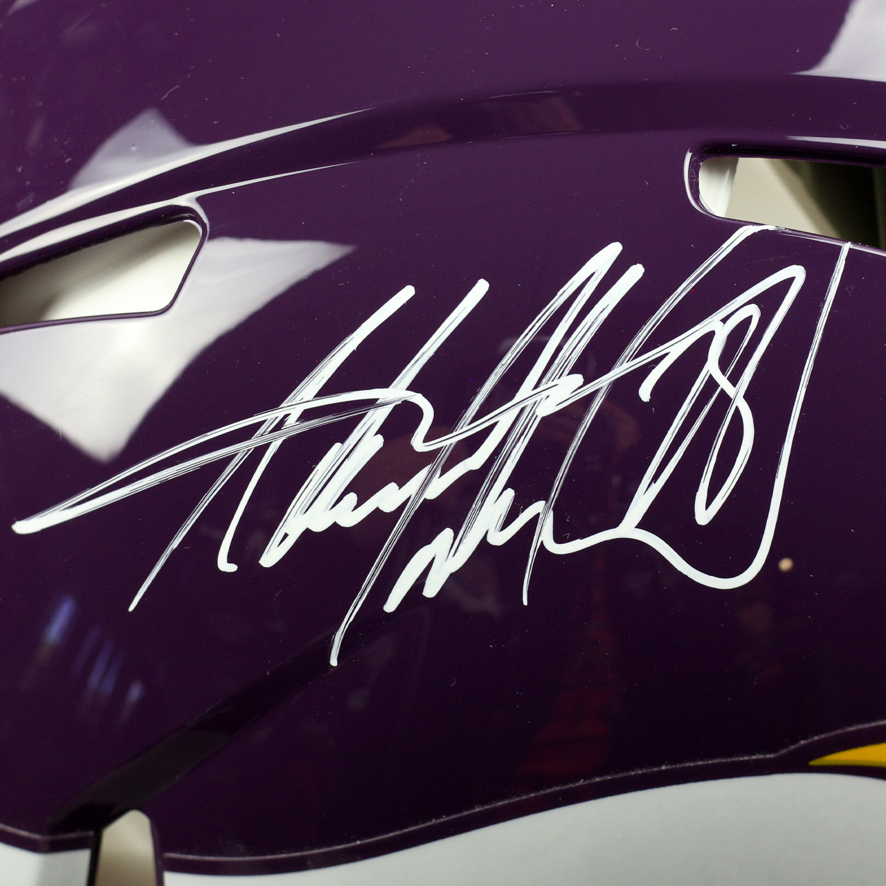 Adrian Peterson Signed Vikings Throwback Speed Full Size Authentic Helmet