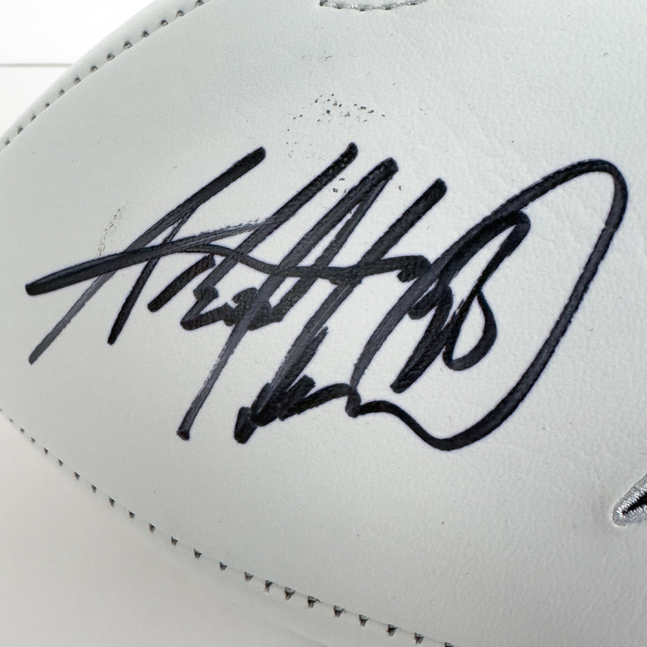 Adrian Peterson Signed Vikings White Logo Football