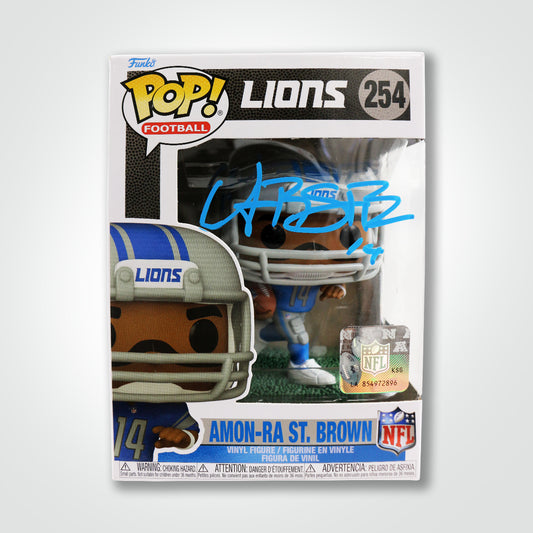 Amon-Ra St. Brown Signed Lions Funko Pop!