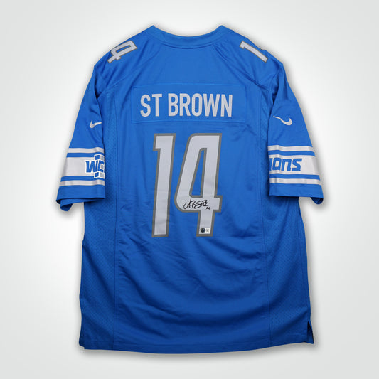 Amon-Ra St. Brown Signed Lions Nike Game Jersey