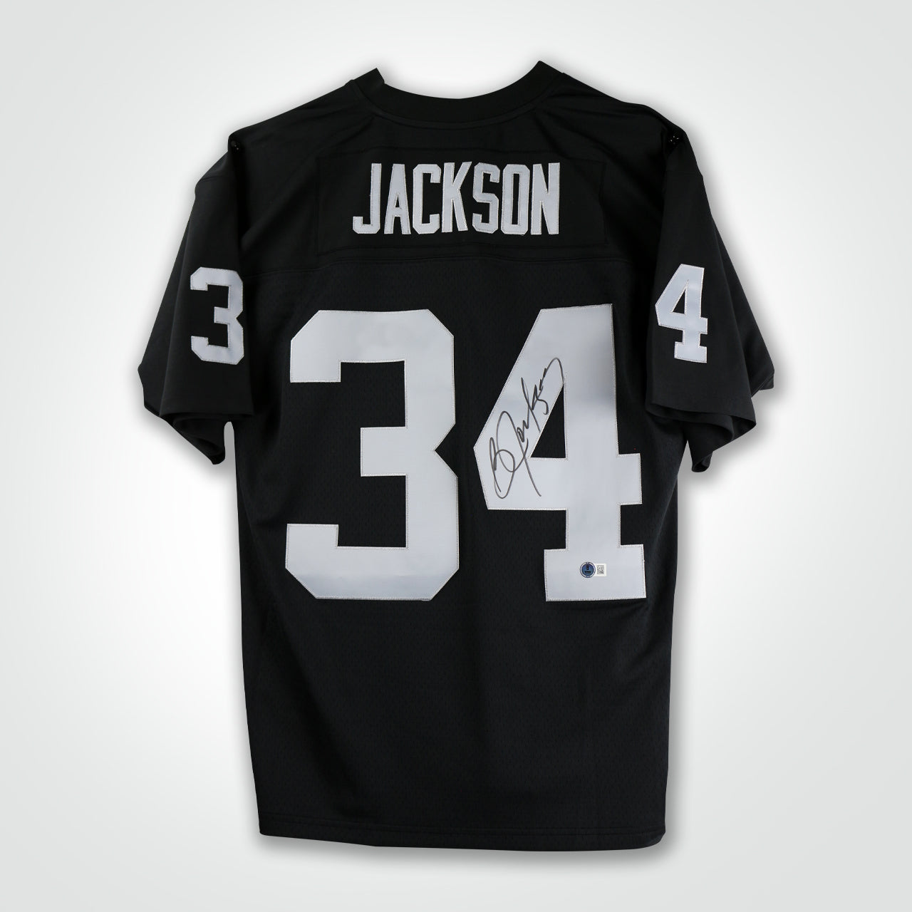 Bo Jackson Signed Raiders Mitchell & Ness Replica Jersey