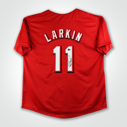 Barry Larkin Signed Jersey