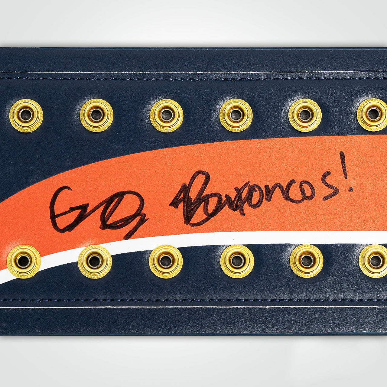 Bo Nix Signed Broncos WWE Belt Inscribed "Go Broncos!"