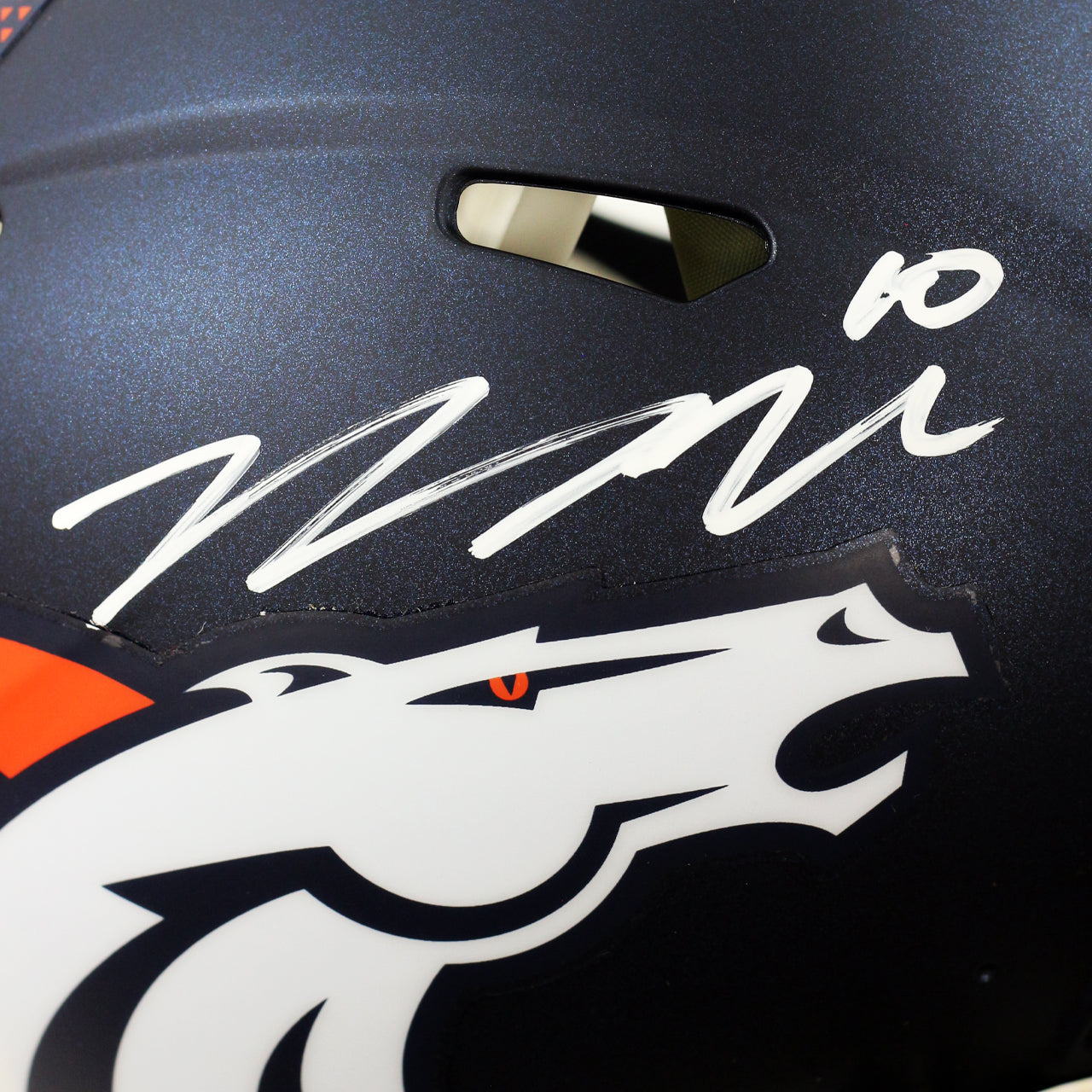 Bo Nix Signed Broncos Speed Full Size Authentic Helmet