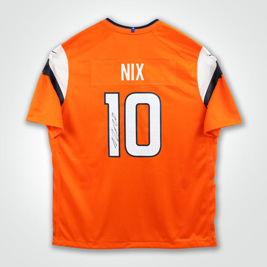 Bo Nix Signed Broncos Nike Game  Jersey