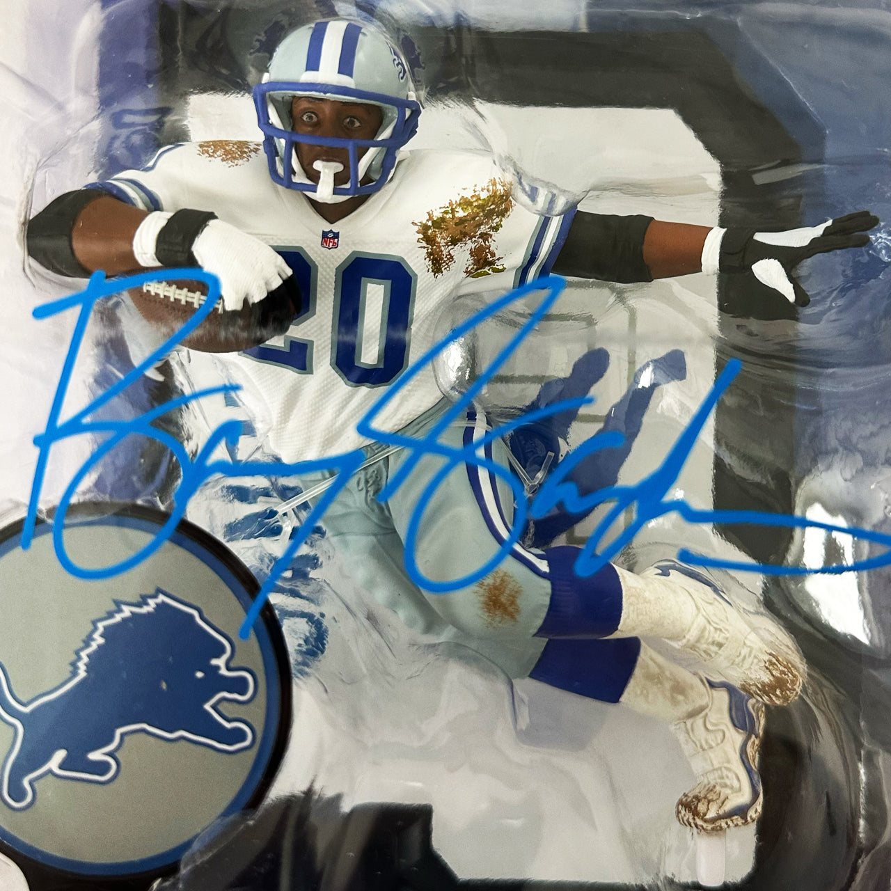 Barry Sanders Signed Lions Figurine