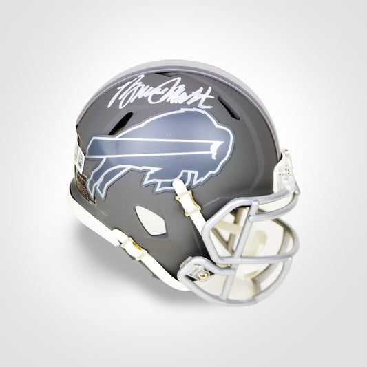 Bruce Smith Signed Bills Slate Mini Helmet