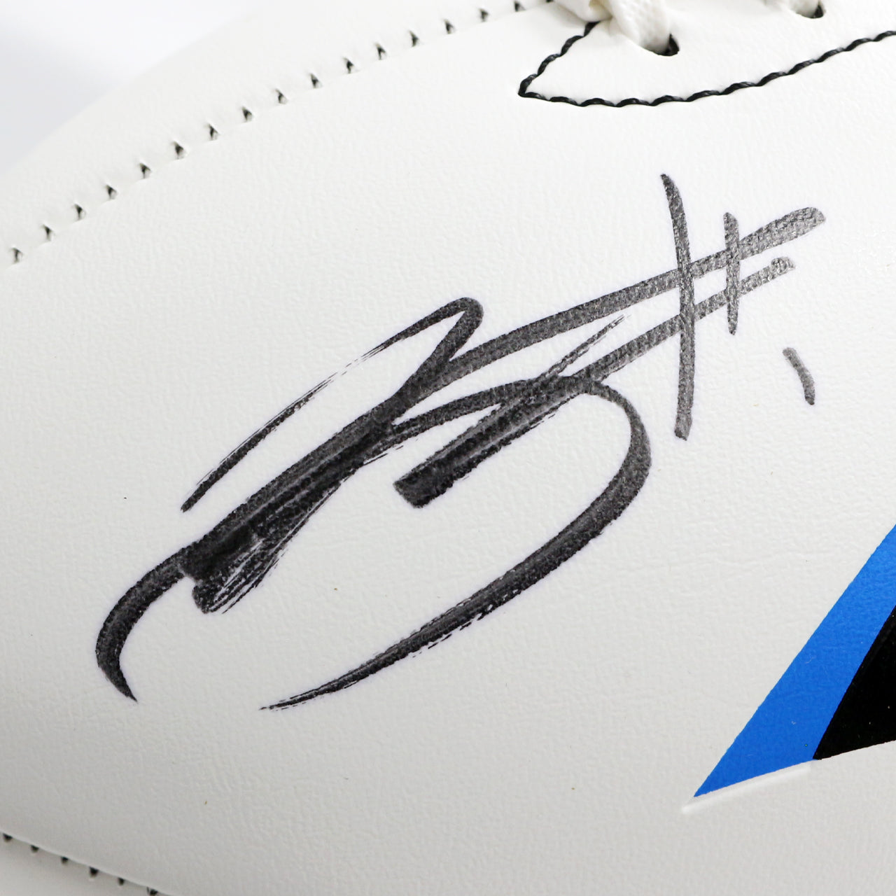 Bryce Young Signed Panthers White Logo Football