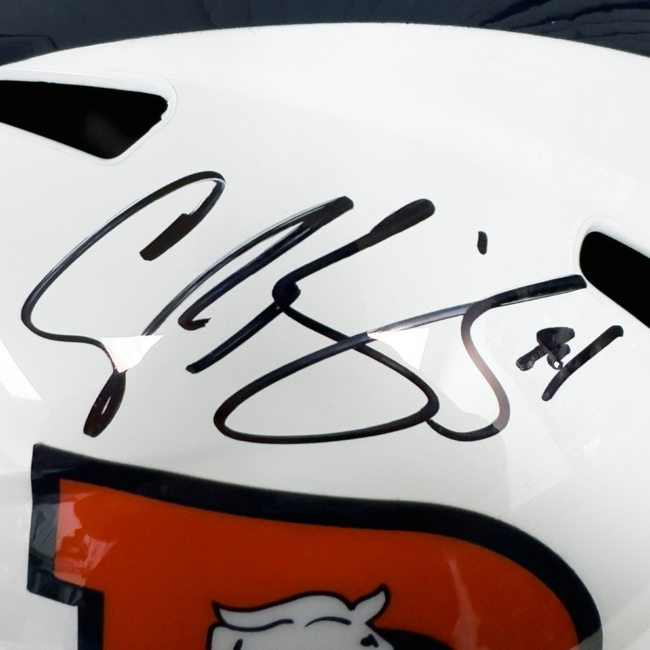 Champ Bailey Signed Broncos Alternate Speed Full Size Replica Helmet