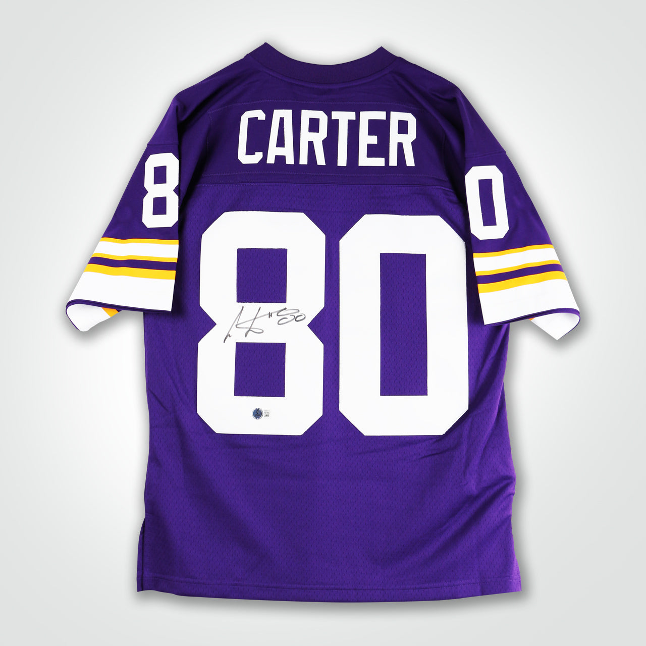 Cris Carter Signed Vikings Mitchell & Ness Replica Jersey