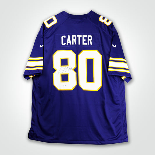 Cris Carter Signed Vikings Nike Game Jersey