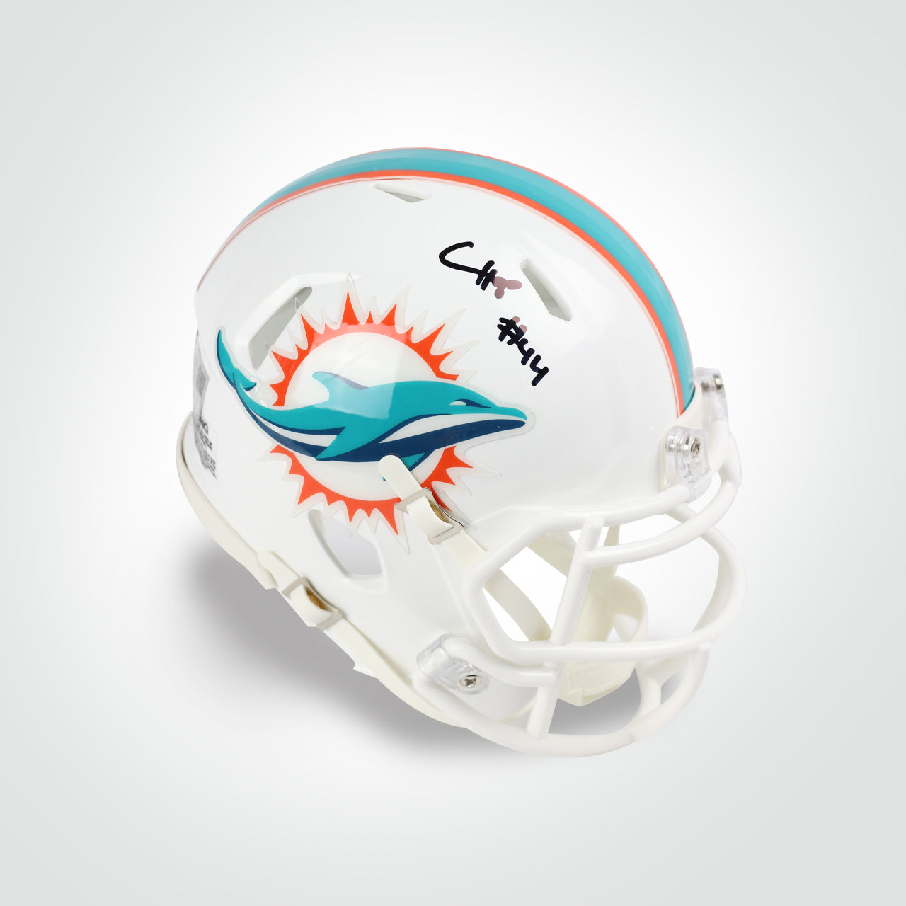 Chop Robinson Signed Dolphins Speed Mini Helmet