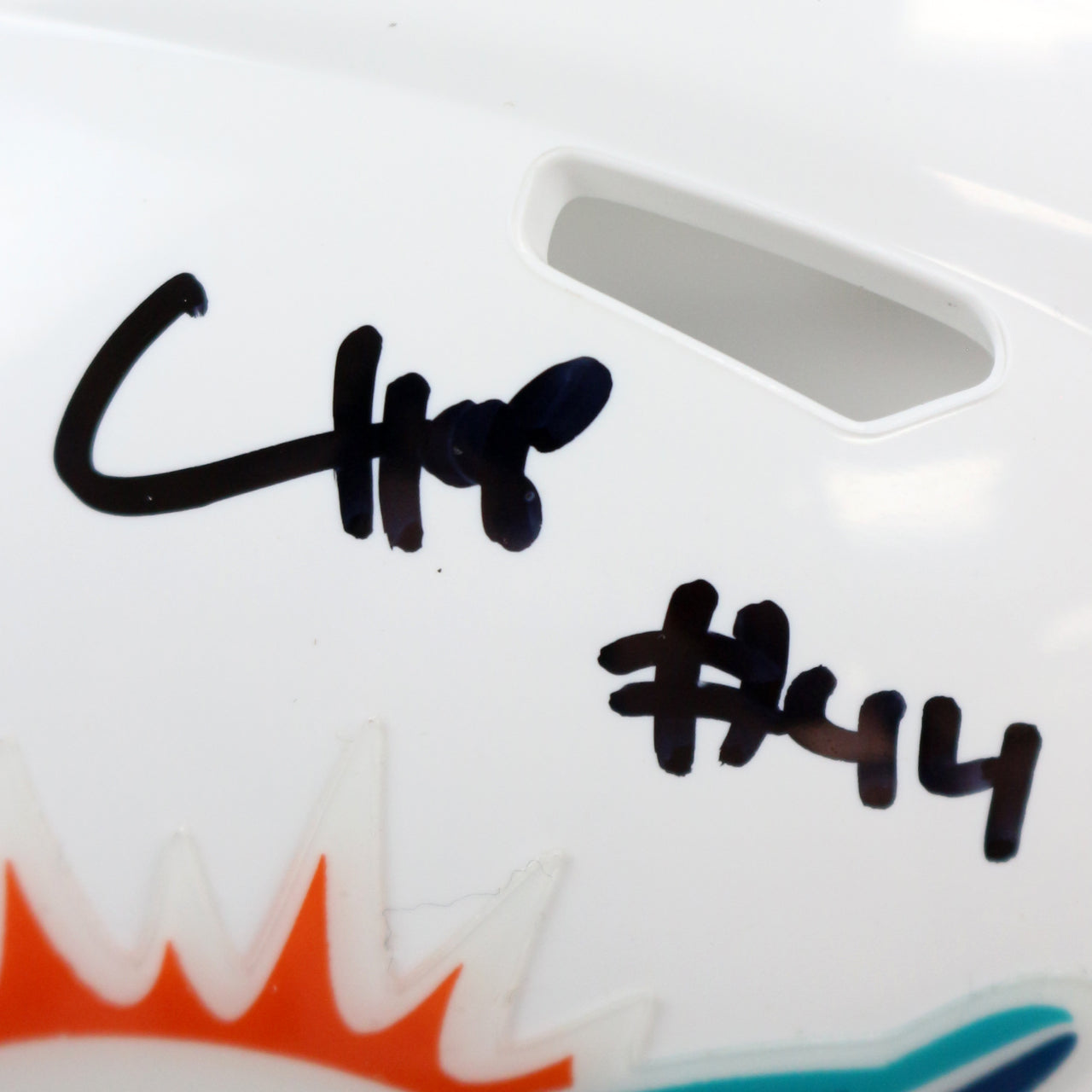 Chop Robinson Signed Dolphins Speed Mini Helmet