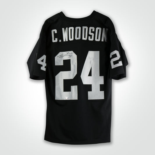 Charles Woodson Signed Raiders Mitchell & Ness Authentic Jersey