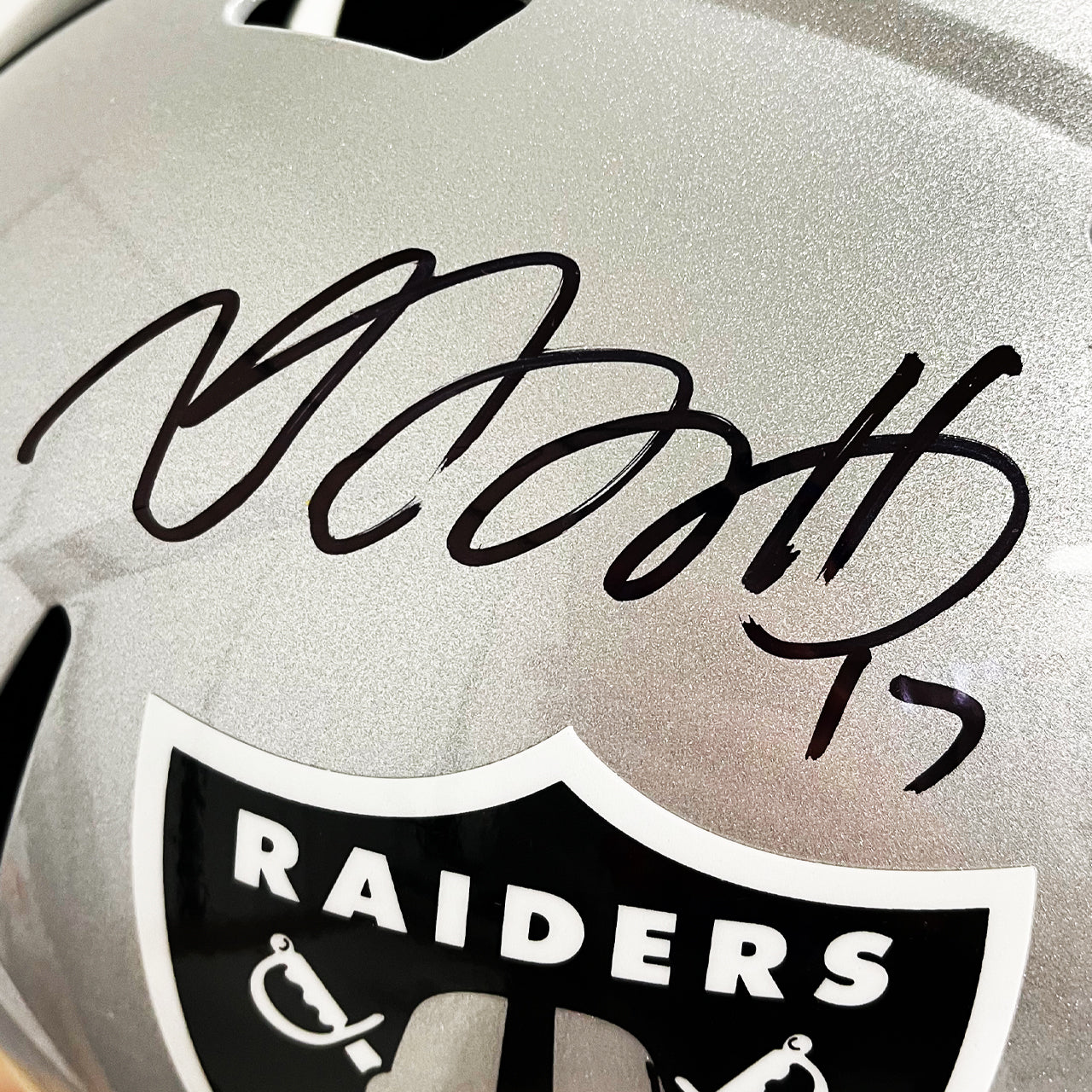 Davante Adams Signed Raiders Speed Full Size Replica Helmet