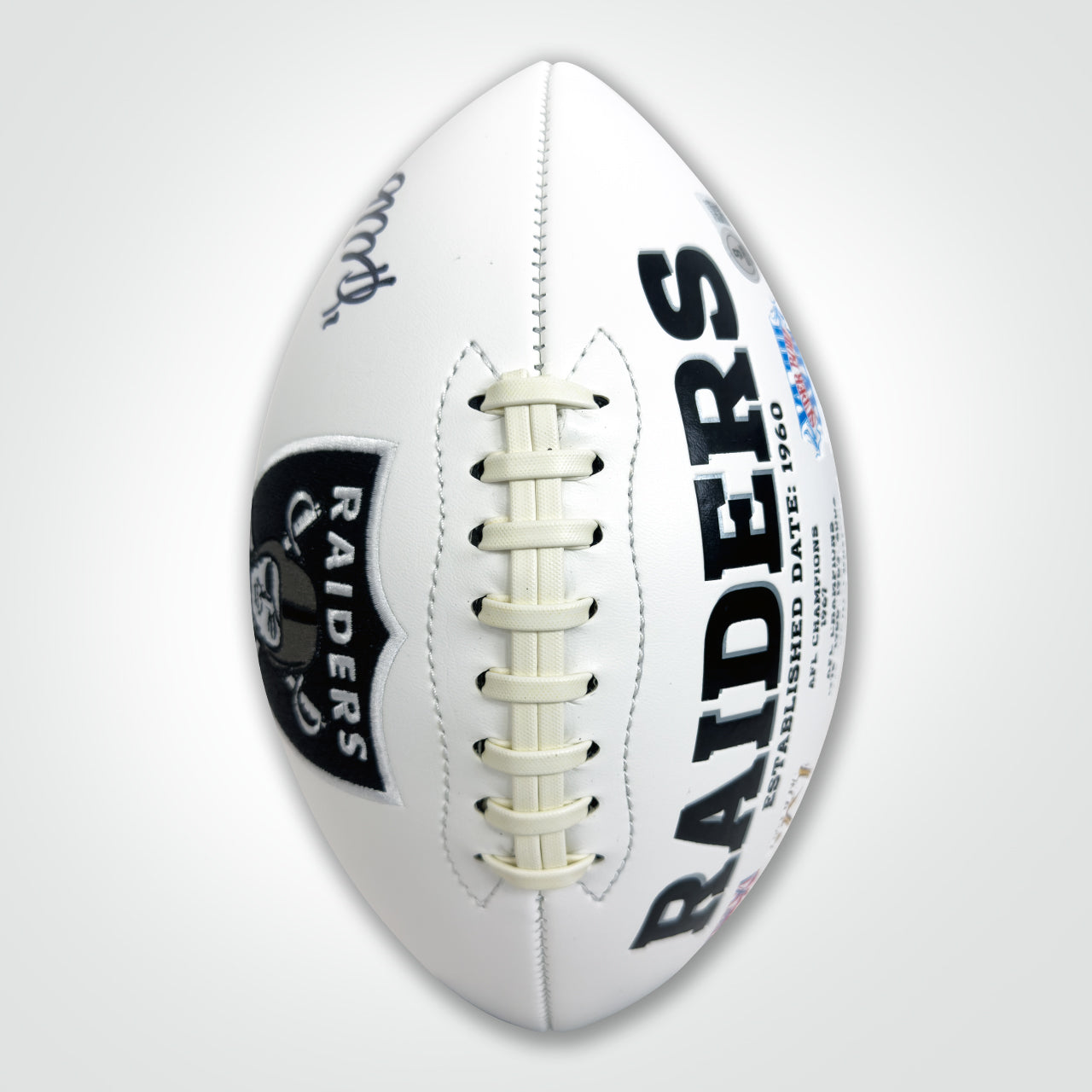 Davante Adams Signed Raiders White Logo Football