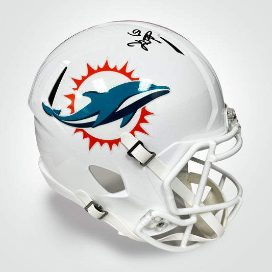 De'Von Achane Signed Dolphins Speed Full Size Replica Helmet