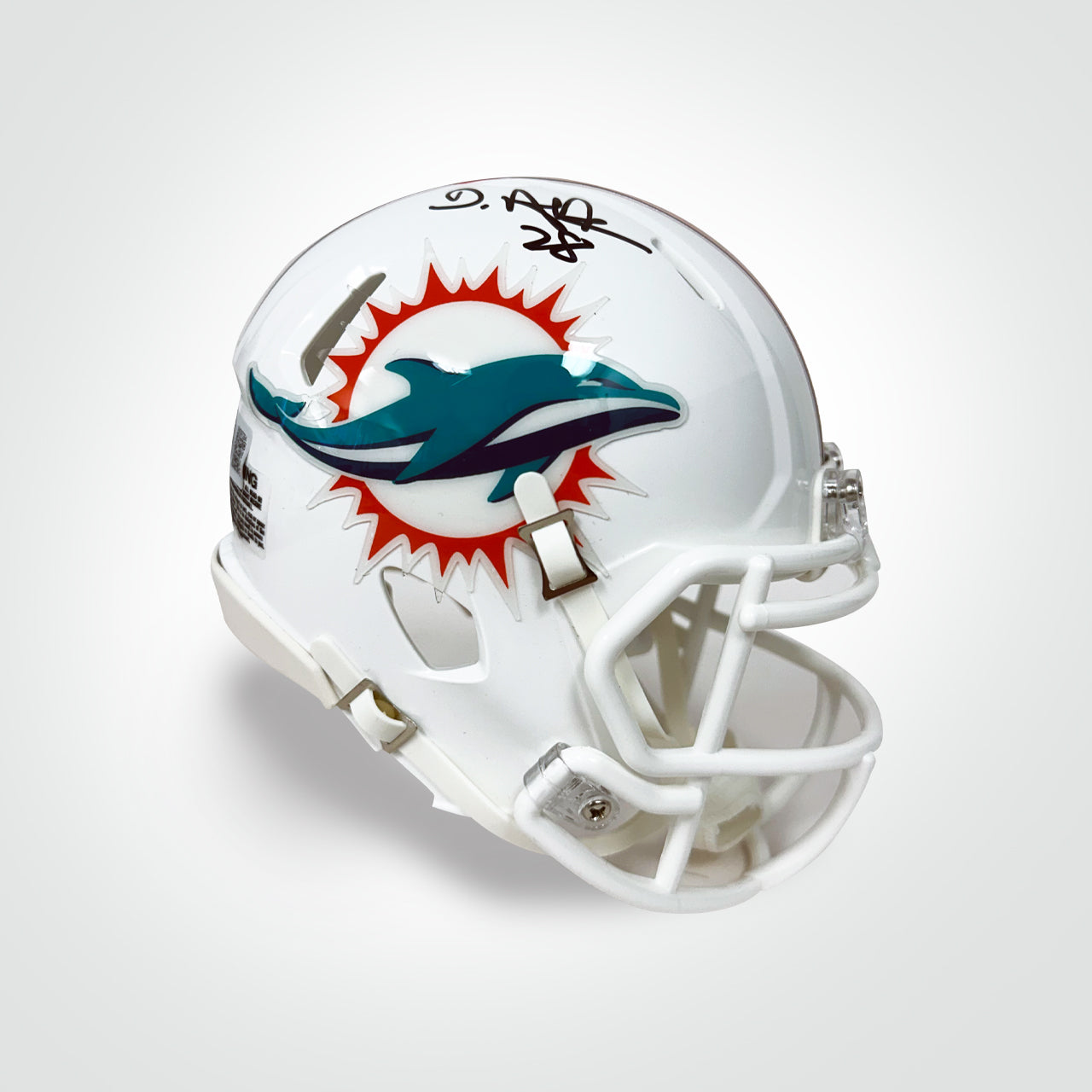 De'Von Achane Signed Dolphins Speed Mini Helmet