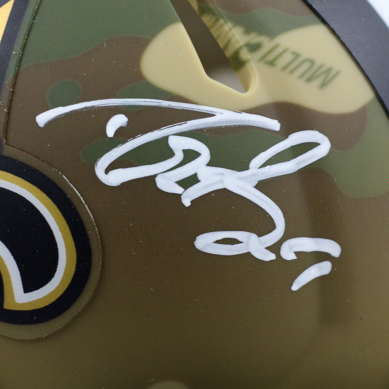 Drew Brees Signed Saints Camo Mini Helmet