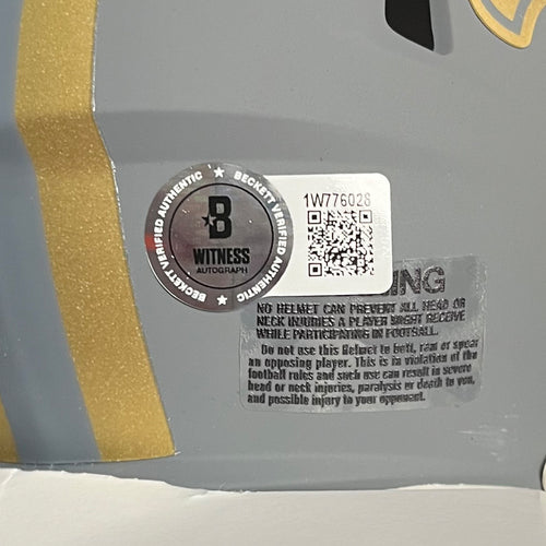 Drew Brees Signed Saints Slate Mini Helmet