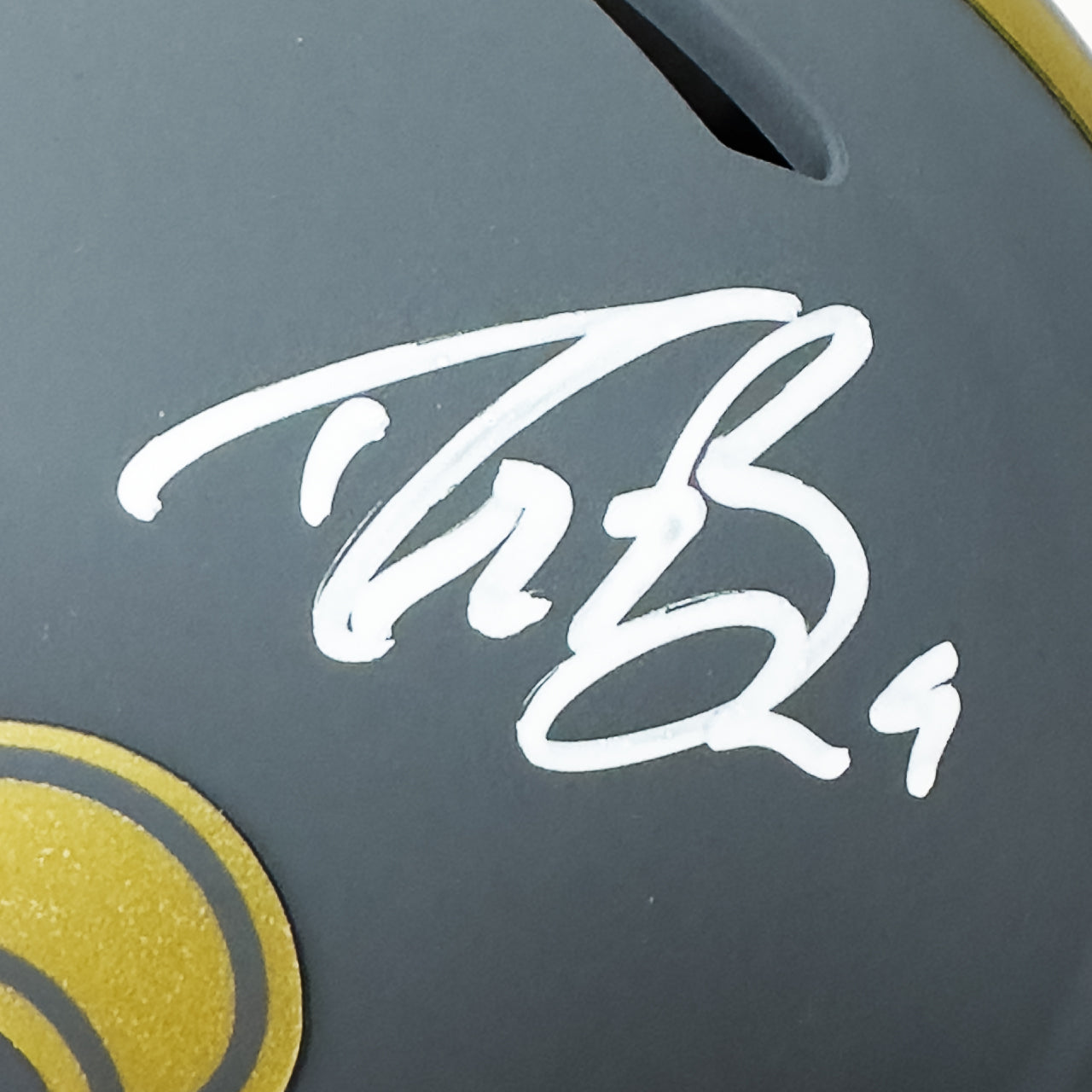 Drew Brees Signed Saints Slate Mini Helmet