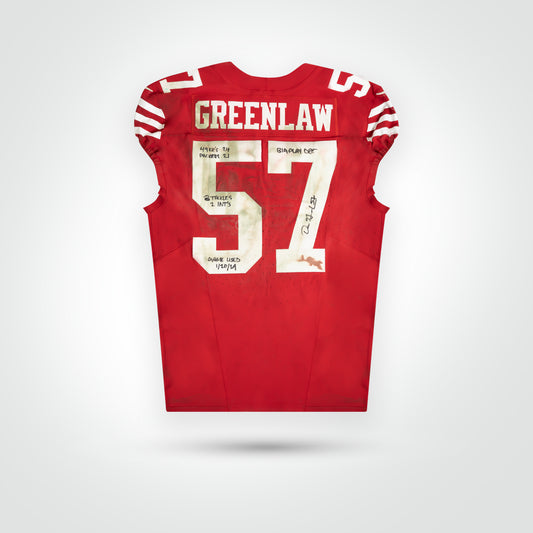 Dre Greenlaw Signed 49ers Game Used Jersey