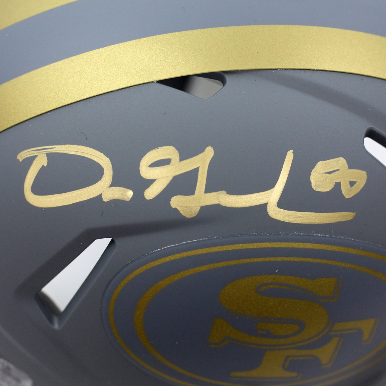 Dre Greenlaw Signed 49ers Slate Mini Helmet