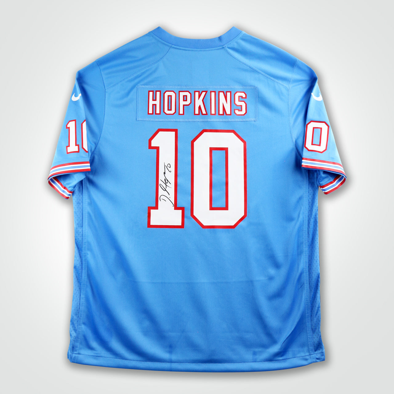 Deandre Hopkins Signed Titans Nike Game Oilers Throwback Jersey