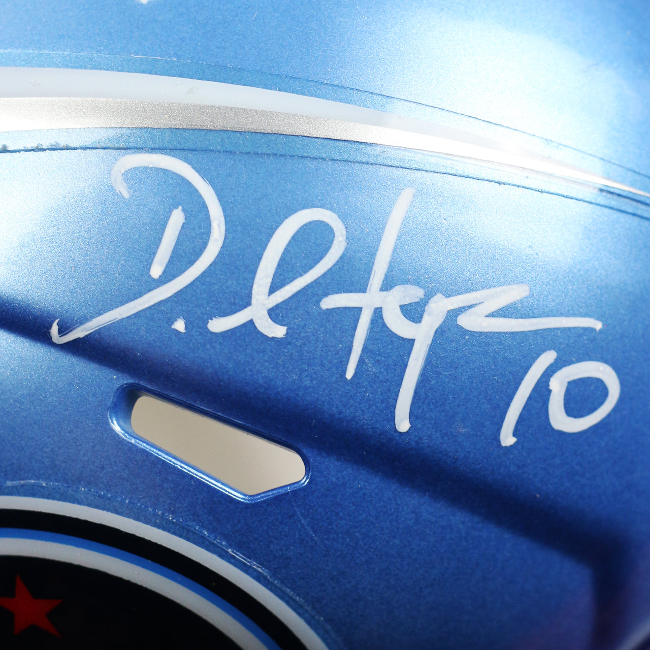 Deandre Hopkins Signed Titans Flash Mini Helmet