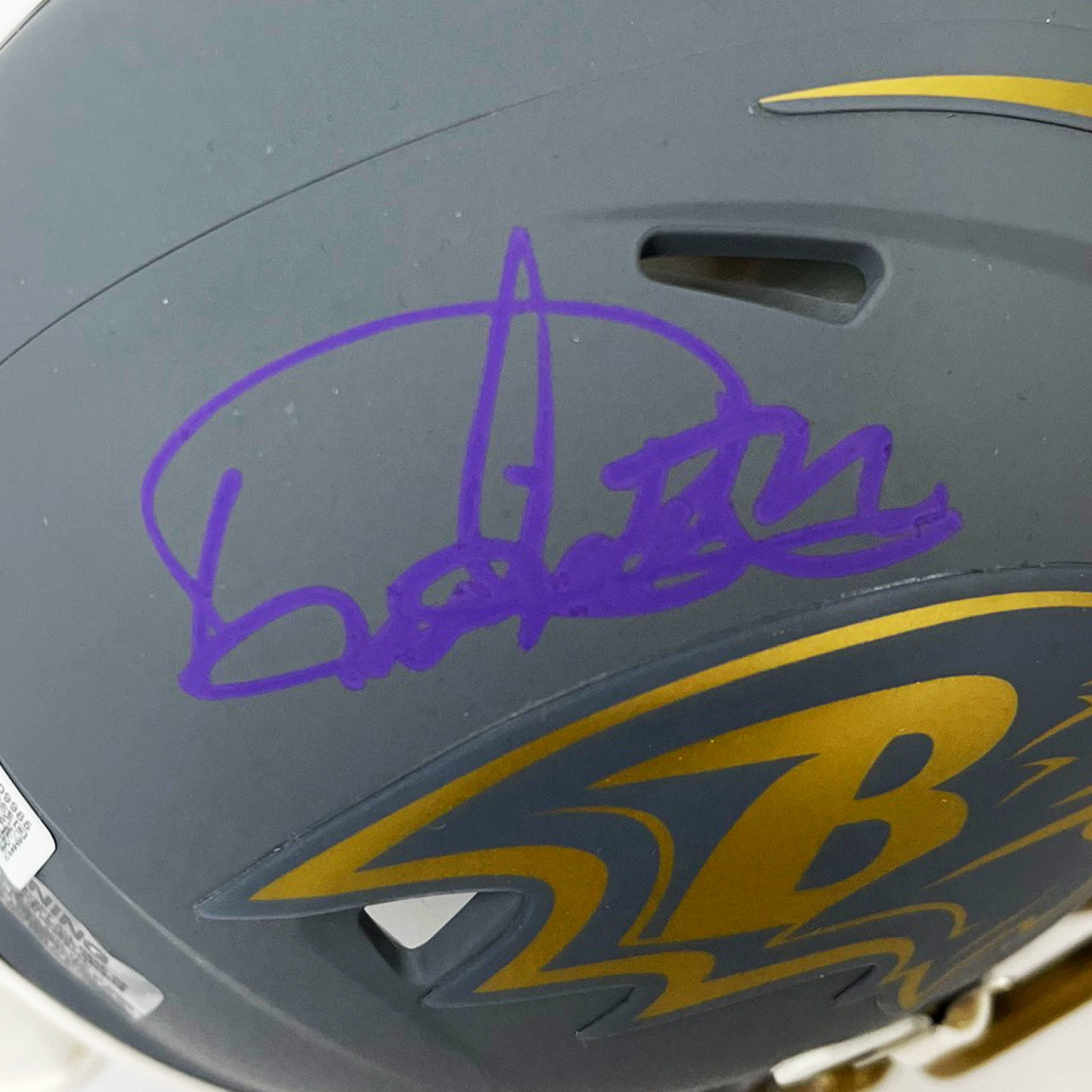 Derrick Henry Signed Ravens Slate Speed Mini Helmet