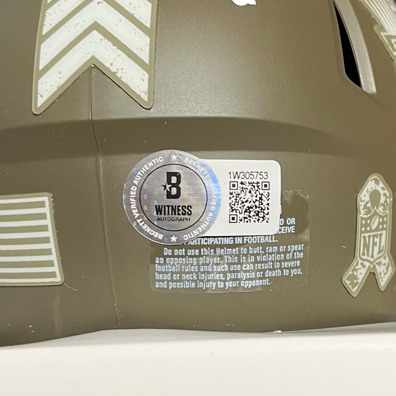 Devin Hester Signed Hall of Fame Salute To Service Inscribed "HoF 24" Mini Helmet