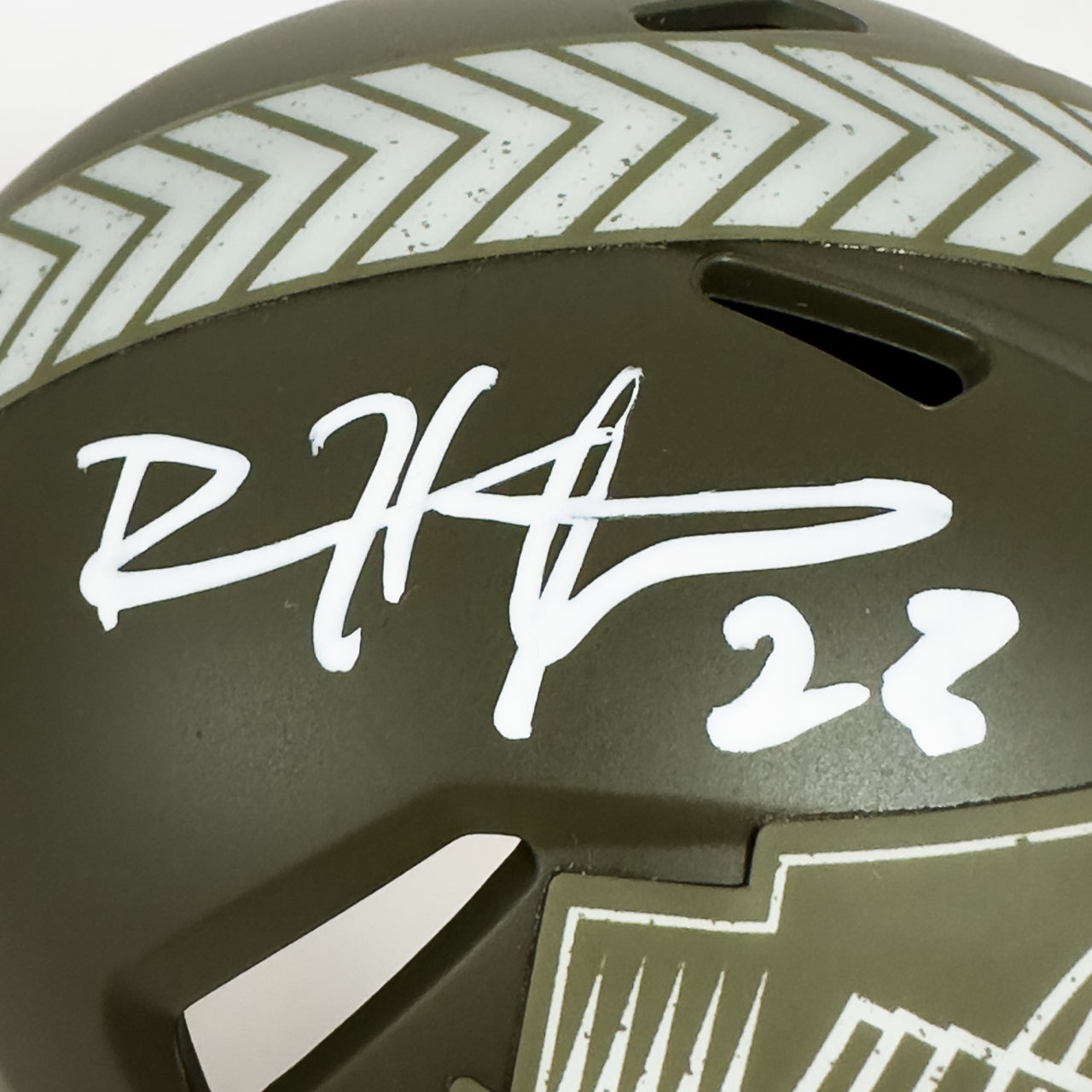 Devin Hester Signed Hall of Fame Salute To Service Inscribed "HoF 24" Mini Helmet