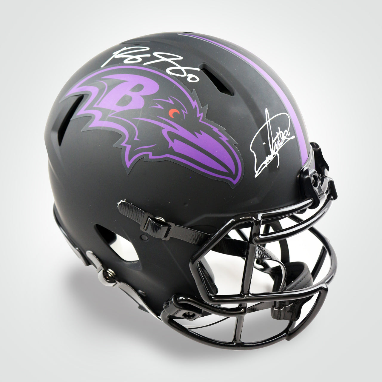 Derrick Henry & Roquan Smith Dual Signed Ravens Eclipse Full Size Authentic Helmet