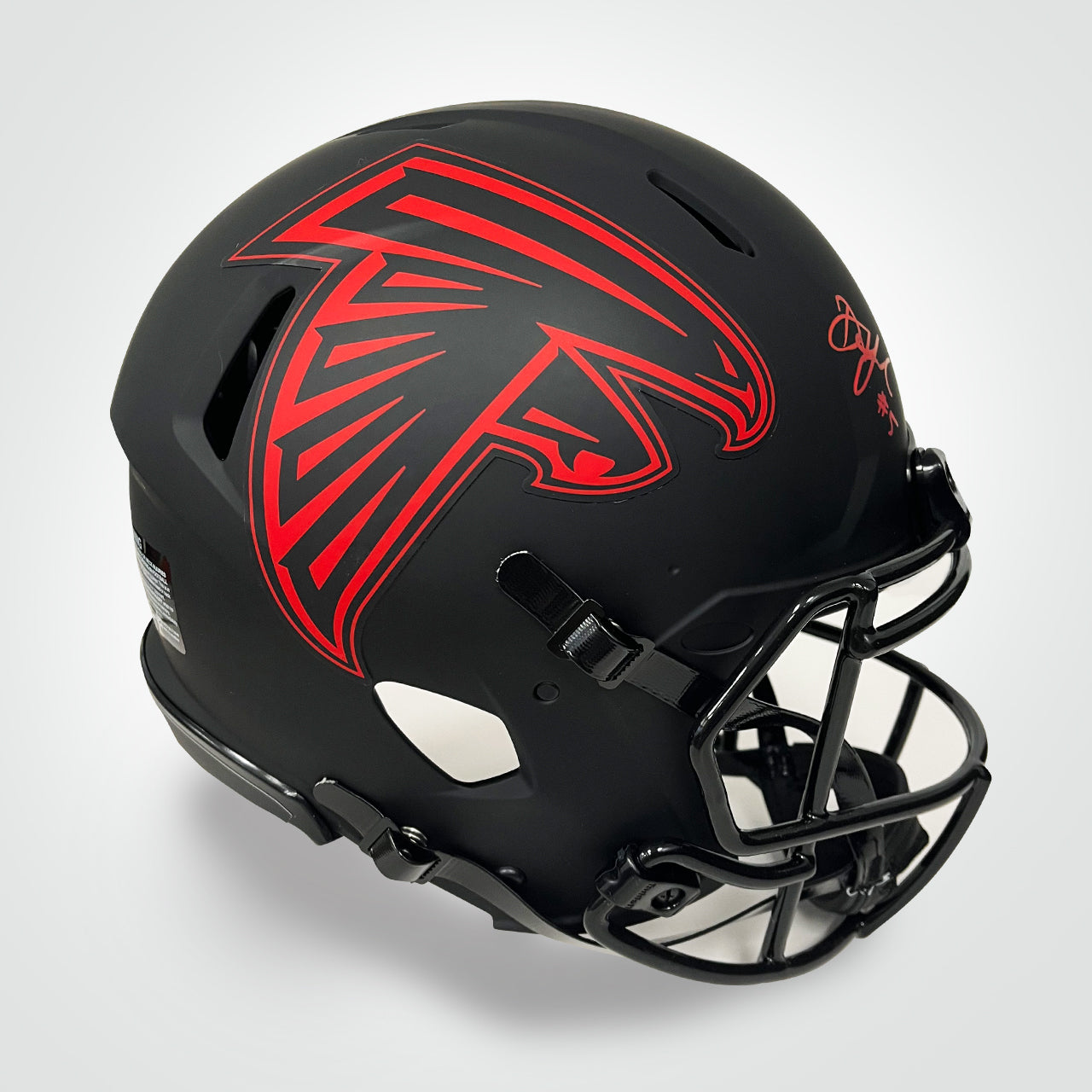 Drake London Signed Falcons Eclipse Full Size Authentic Helmet