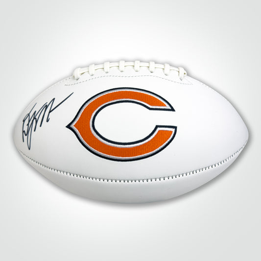 D.J. Moore Signed Bears White Logo Football