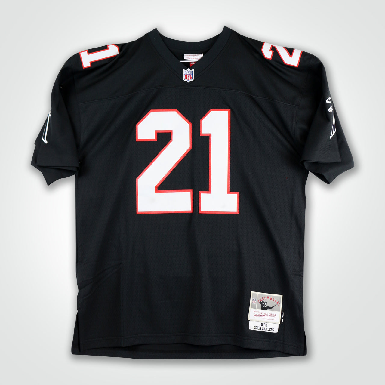 Deion Sanders Signed Falcons Mitchell & Ness Replica Jersey