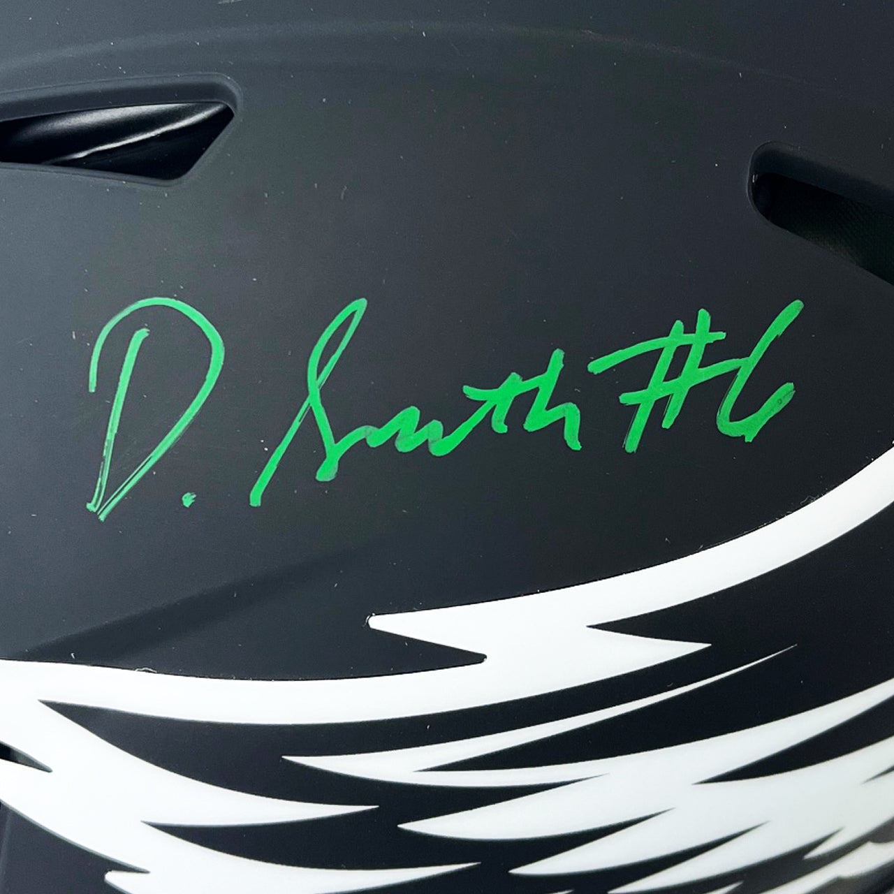 Devonta Smith Signed Eagles Eclipse Speed Full Size Authentic Helmet