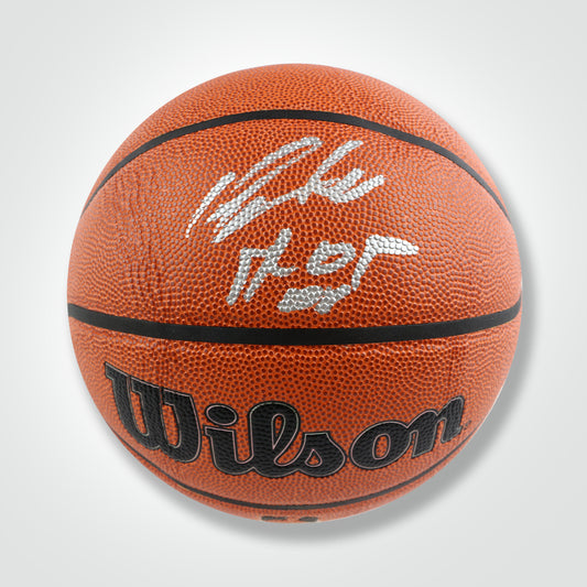 Dominique Wilkins Signed Wilson Basketball Inscribed "HoF 06"
