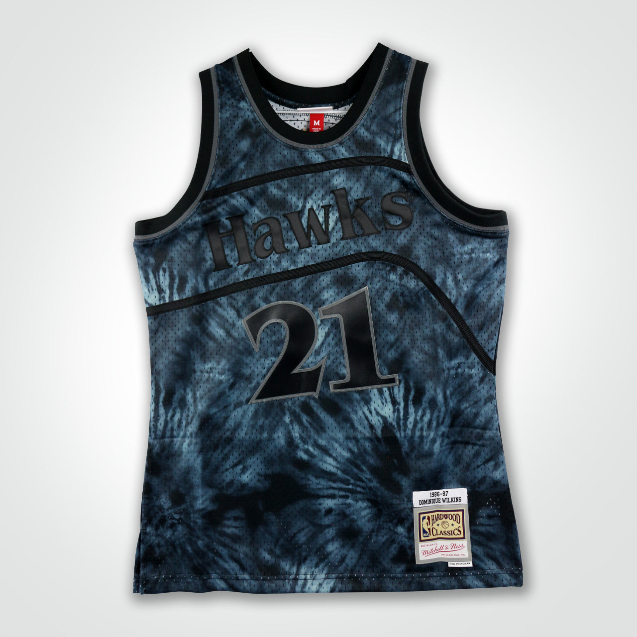 Dominique Wilkins Signed Hawks Mitchell & Ness Marble Replica Jersey